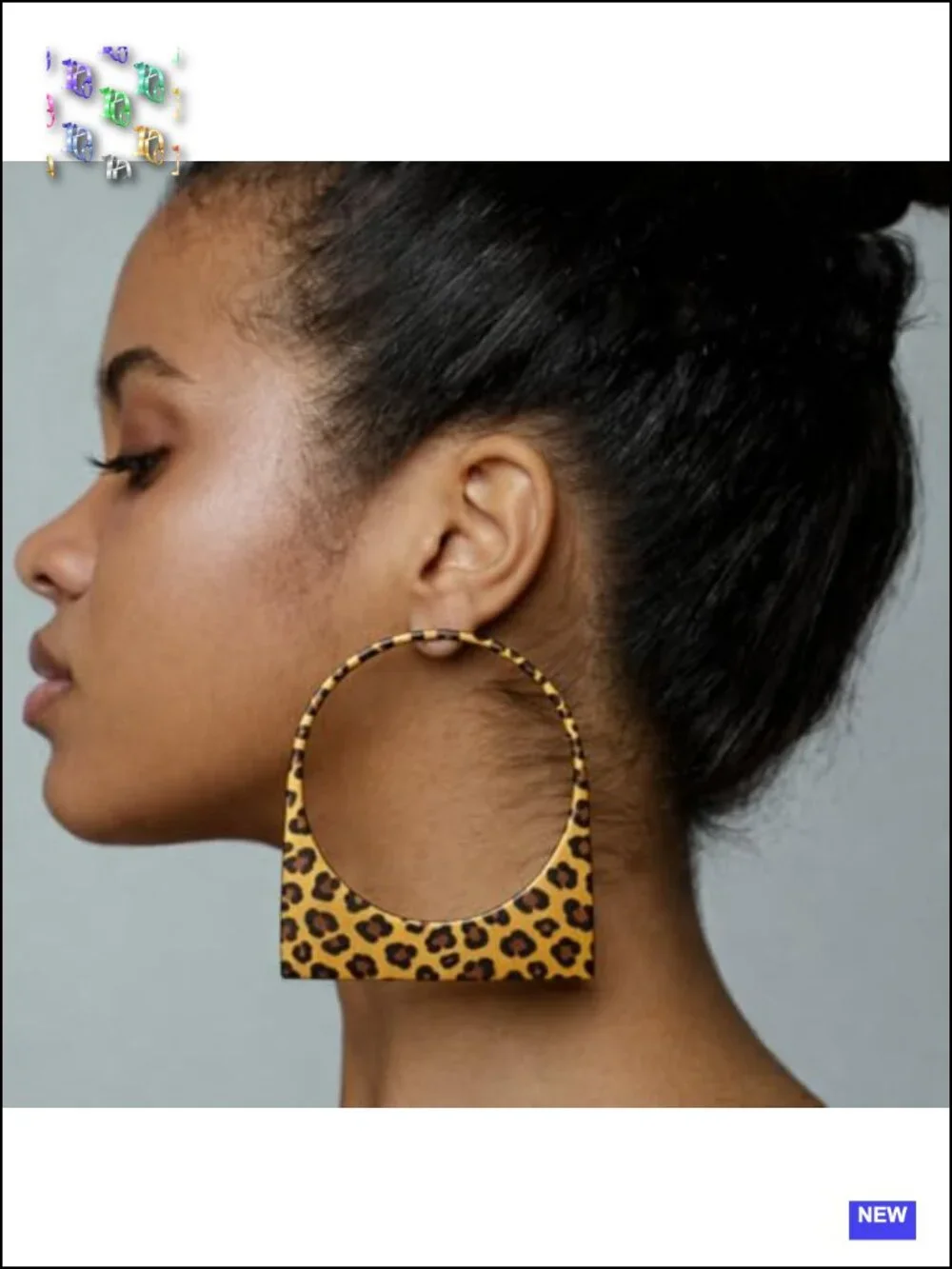 Chunky Large Statement Hoop Earrings, Geometric Thick Metal Lightweight Jewelry